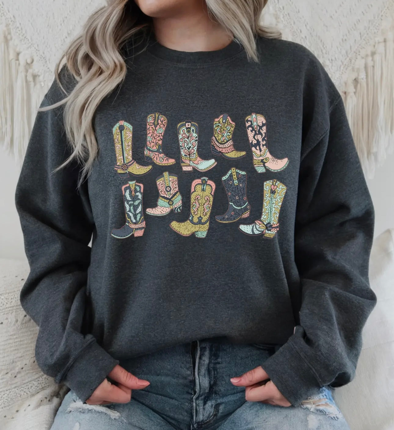 Cowboy Boots Crewneck