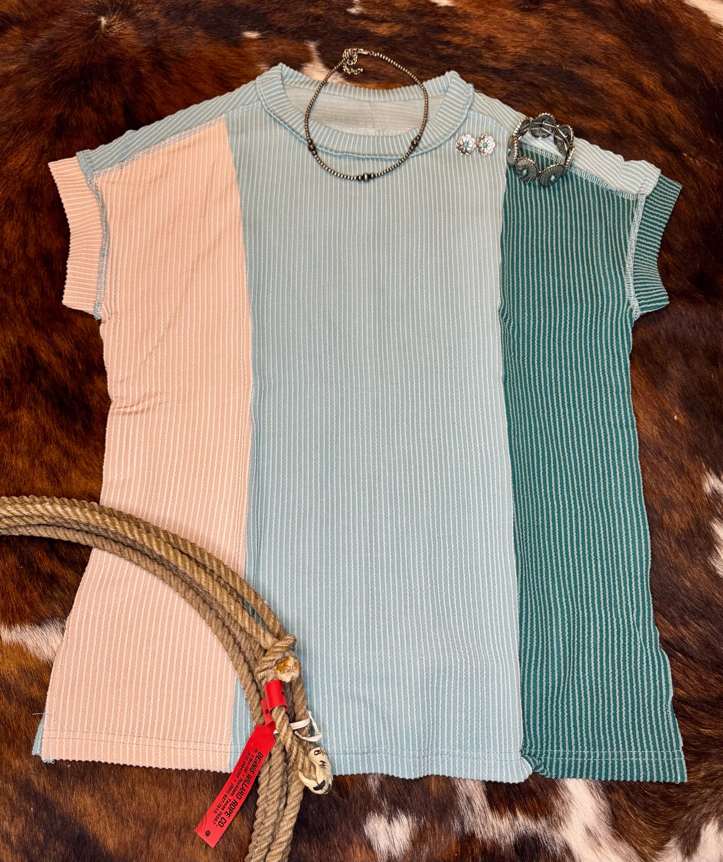 Textured Colorblock Tee