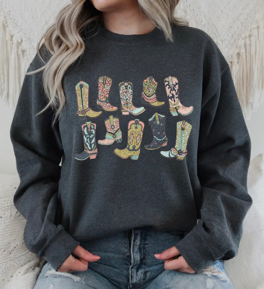 Cowboy Boots Crewneck