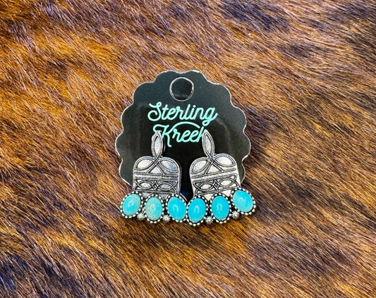 Stitched in Stone Earrings