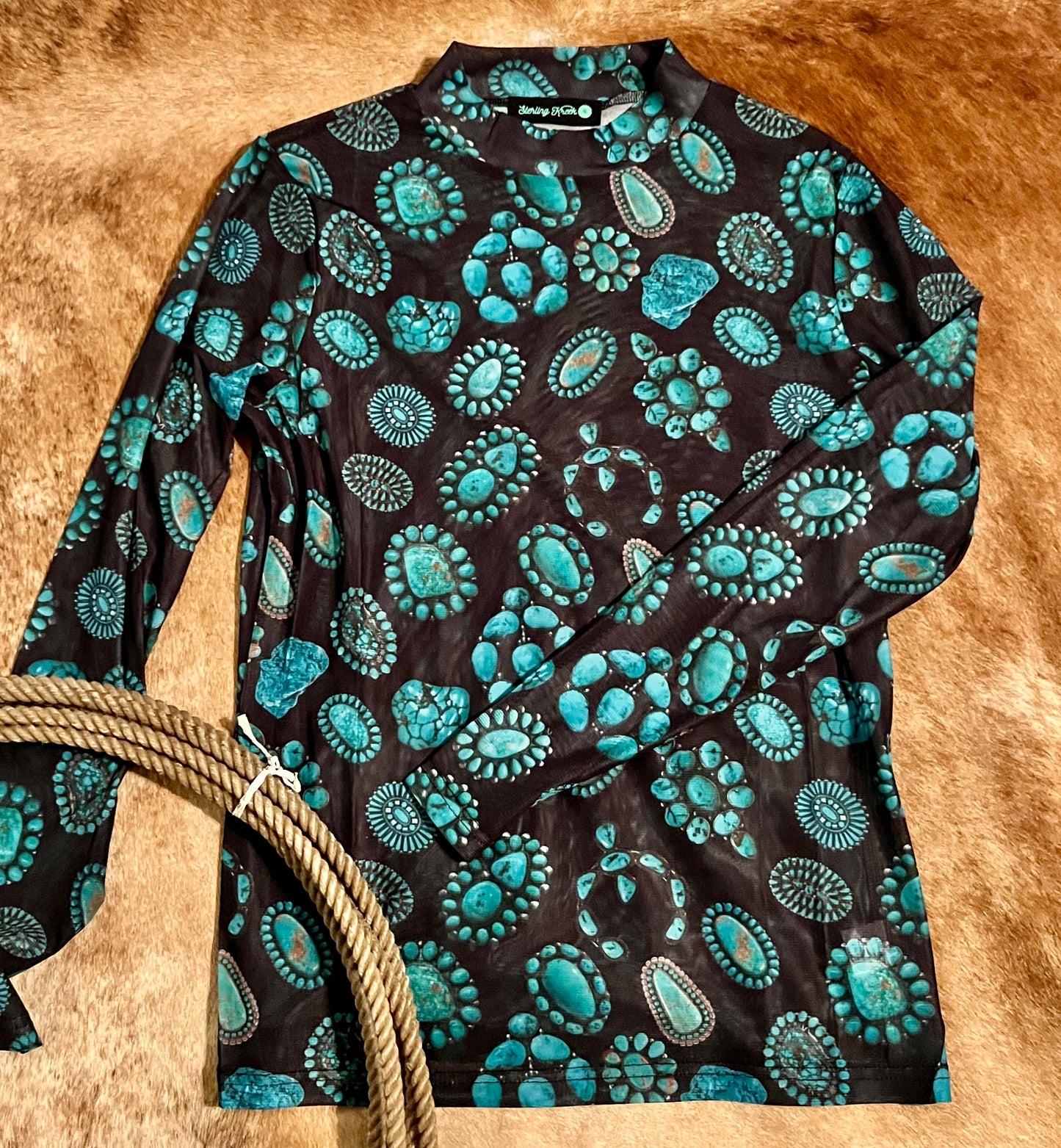 Forever in Turquoise Mesh Top