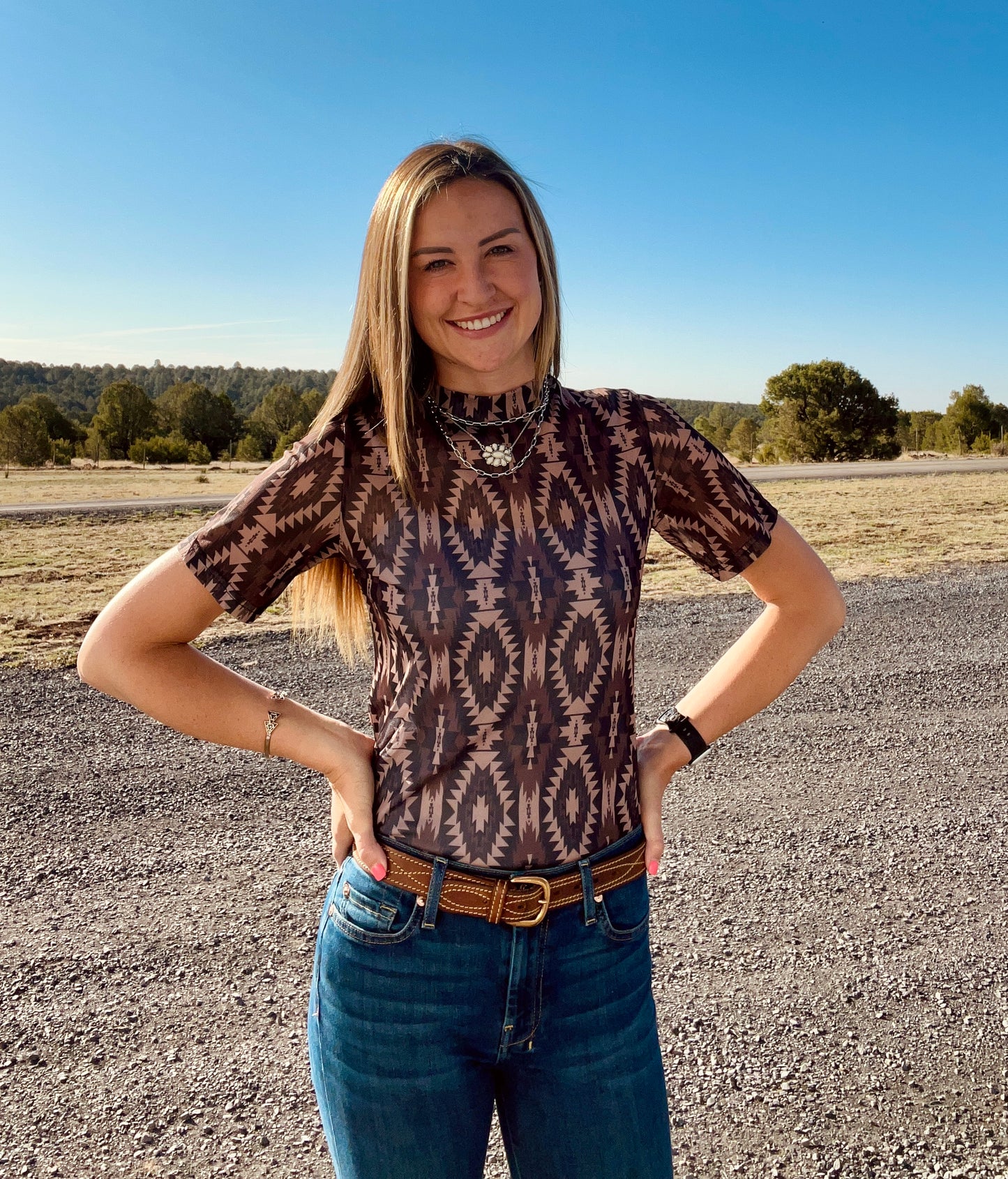 Heart on Fire Mesh Top