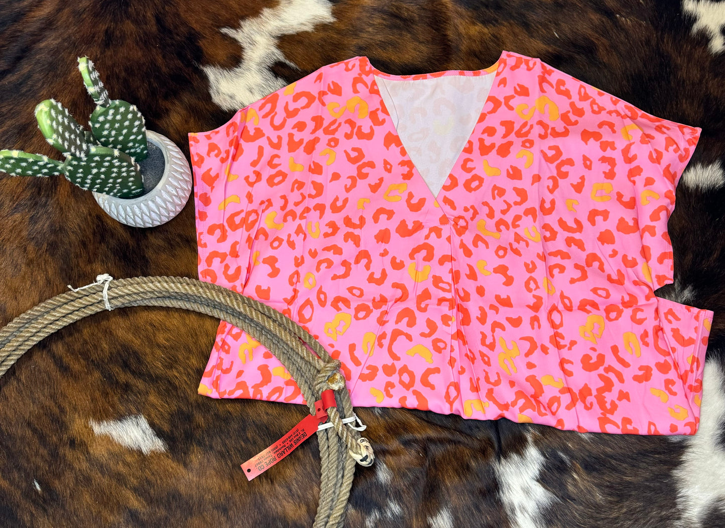 Leopard V-Neck Blouse